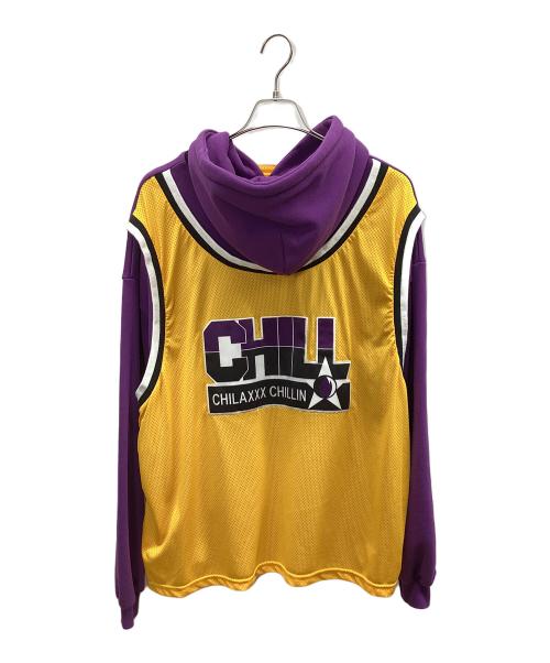 CHILAXXX（チラックス）CHILAXXX (チラックス) パーカー パープル×イエロー サイズ:Lの古着・服飾アイテム