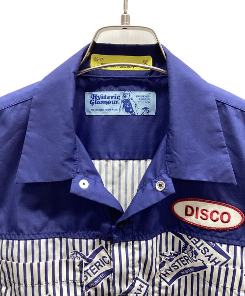 Hysteric Glamour（ヒステリックグラマー）Hysteric Glamour (ヒステリックグラマー) 半袖シャツ ネイビー×ホワイト サイズ:Sの古着・服飾アイテム