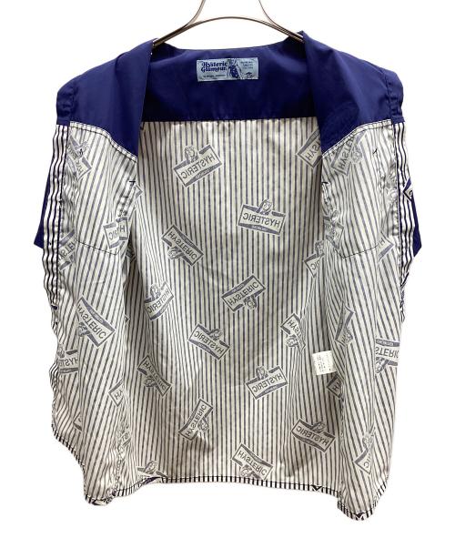 Hysteric Glamour（ヒステリックグラマー）Hysteric Glamour (ヒステリックグラマー) 半袖シャツ ネイビー×ホワイト サイズ:Sの古着・服飾アイテム