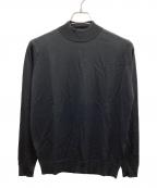 JOHN SMEDLEYジョンスメドレー）の古着「JOHN SMEDLEY　モックネックニットプルオーバー」｜ブラック