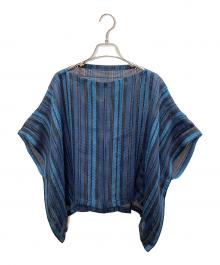 me ISSEY MIYAKE（ミーイッセイ ミヤケ）の古着「半袖カットソー」｜ブルー
