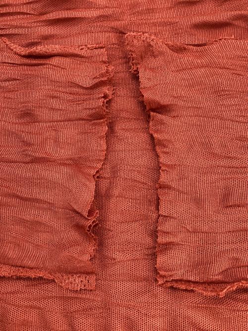ISSEY MIYAKE（イッセイミヤケ）ISSEY MIYAKE (イッセイミヤケ) 半袖カットソー ブラウン サイズ:FREEの古着・服飾アイテム