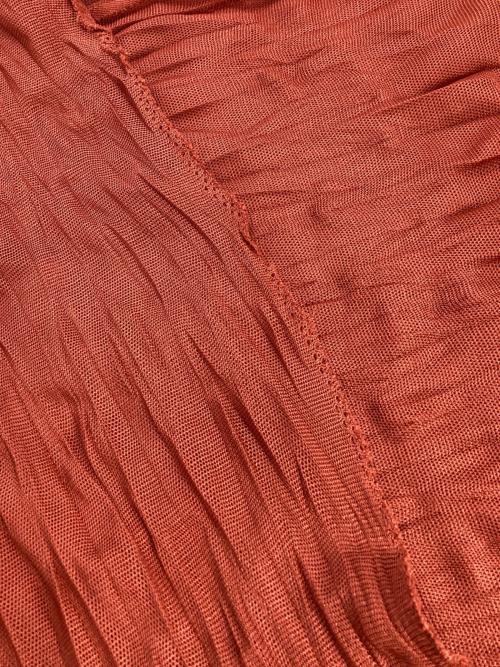 ISSEY MIYAKE（イッセイミヤケ）ISSEY MIYAKE (イッセイミヤケ) 半袖カットソー ブラウン サイズ:FREEの古着・服飾アイテム
