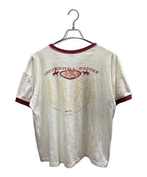 Champion（チャンピオン）Champion (チャンピオン) リンガーTシャツ ボルドー×ホワイト サイズ:XLの古着・服飾アイテム