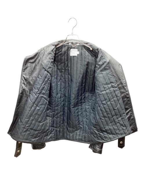 THIS GENUINE LEATHER GARMENT（ディス ジェニュイン レザー ガーメント）THIS GENUINE LEATHER GARMENT (ディス ジェニュイン レザー ガーメント) レザーライダースジャケット ブラック サイズ:38の古着・服飾アイテム
