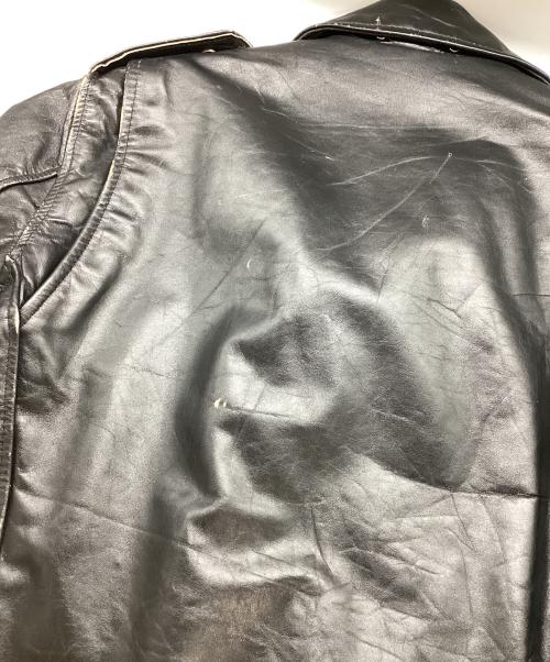 THIS GENUINE LEATHER GARMENT（ディス ジェニュイン レザー ガーメント）THIS GENUINE LEATHER GARMENT (ディス ジェニュイン レザー ガーメント) レザーライダースジャケット ブラック サイズ:38の古着・服飾アイテム