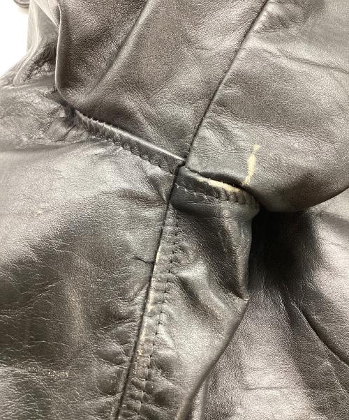 THIS GENUINE LEATHER GARMENT（ディス ジェニュイン レザー ガーメント）THIS GENUINE LEATHER GARMENT (ディス ジェニュイン レザー ガーメント) レザーライダースジャケット ブラック サイズ:38の古着・服飾アイテム