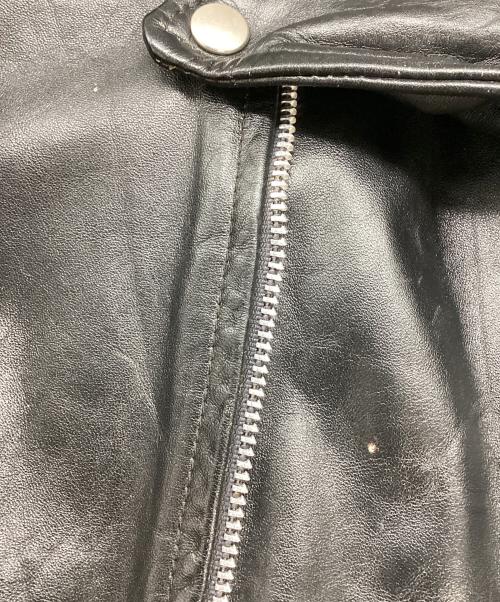 THIS GENUINE LEATHER GARMENT（ディス ジェニュイン レザー ガーメント）THIS GENUINE LEATHER GARMENT (ディス ジェニュイン レザー ガーメント) レザーライダースジャケット ブラック サイズ:38の古着・服飾アイテム