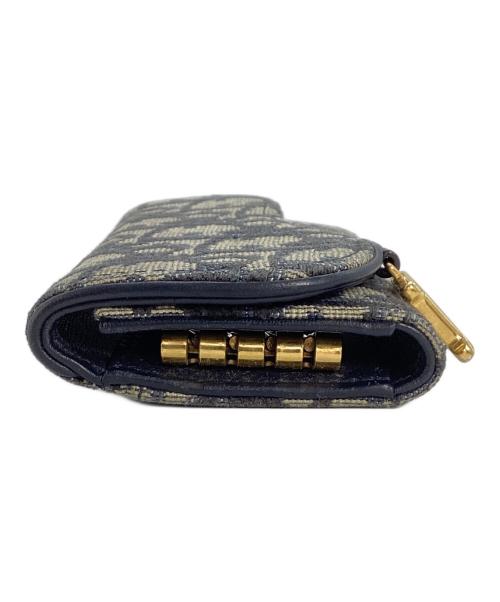 Dior（ディオール）Dior (ディオール) DIOR　Saddle　キーケース　ディオール オブリーク ベージュ×ブルーの古着・服飾アイテム