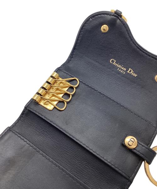 Dior（ディオール）Dior (ディオール) DIOR　Saddle　キーケース　ディオール オブリーク ベージュ×ブルーの古着・服飾アイテム