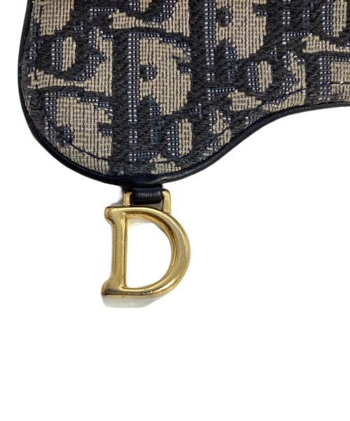 Dior（ディオール）Dior (ディオール) DIOR　Saddle　キーケース　ディオール オブリーク ベージュ×ブルーの古着・服飾アイテム
