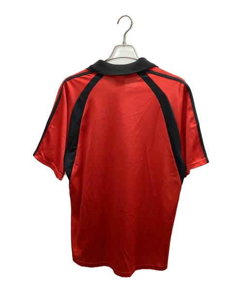 adidas（アディダス）adidas (アディダス) ACミラン (エーシーミラン) ゲームシャツ ブラック×レッド サイズ:Oの古着・服飾アイテム