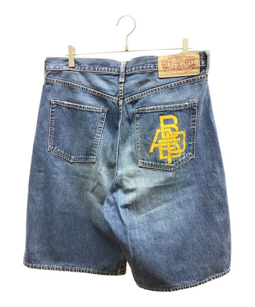BAPE BY A BATHING APE（ベイプバイアベイシングエイプ）BAPE BY A BATHING APE (ベイプバイアベイシングエイプ) デニムハーフパンツ インディゴ サイズ:XLの古着・服飾アイテム