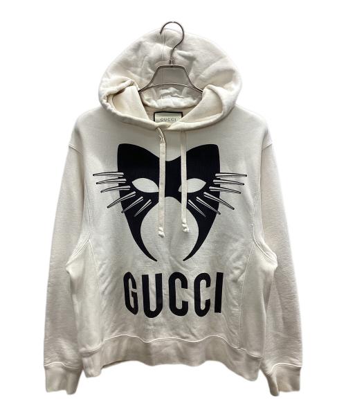 GUCCI（グッチ）GUCCI (グッチ) プルオーバーパーカー アイボリー サイズ:Sの古着・服飾アイテム