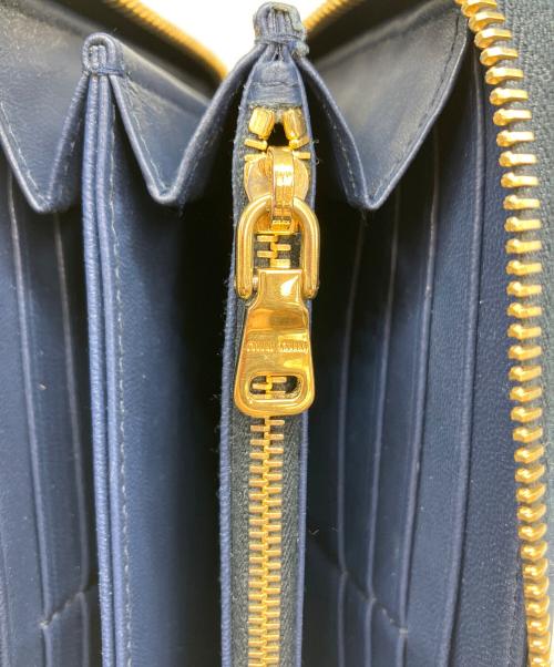 MIU MIU（ミュウミュウ）MIU MIU (ミュウミュウ) MIU MIU　マテラッセ　長財布 ネイビーの古着・服飾アイテム