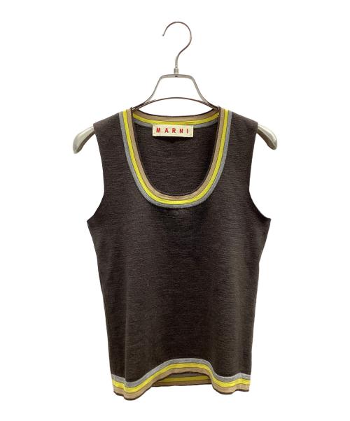 MARNI（マルニ）MARNI (マルニ) ウールニットベスト ブラウン サイズ:38の古着・服飾アイテム