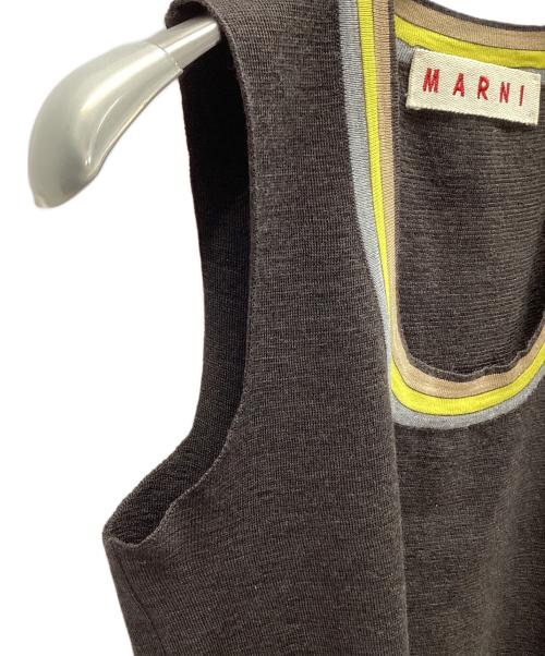 MARNI（マルニ）MARNI (マルニ) ウールニットベスト ブラウン サイズ:38の古着・服飾アイテム