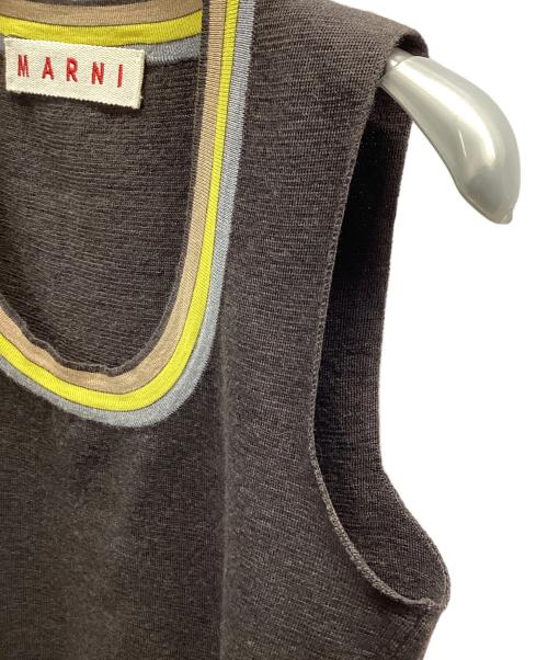 MARNI（マルニ）MARNI (マルニ) ウールニットベスト ブラウン サイズ:38の古着・服飾アイテム