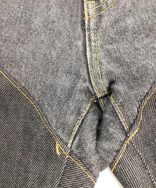 JOHN LAWRENCE SULLIVAN（ジョン ローレンス サリバン）JOHN LAWRENCE SULLIVAN (ジョン ローレンス サリバン) DENIM ＆ DENIM BI-COLOR PANTS ブラック サイズ:Sの古着・服飾アイテム