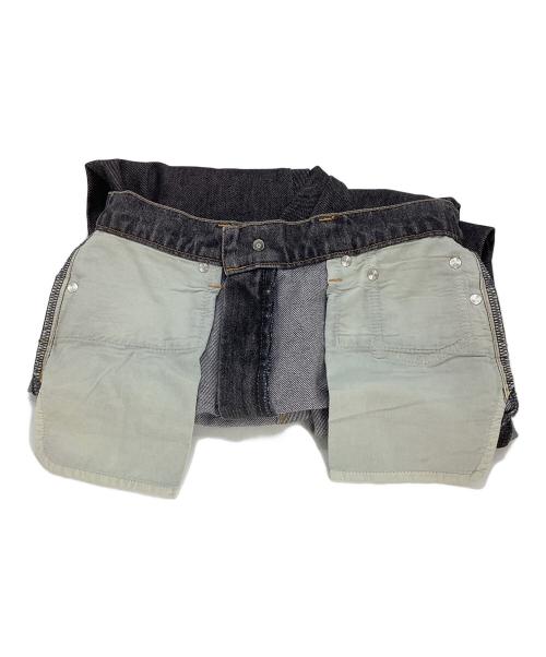 JOHN LAWRENCE SULLIVAN（ジョン ローレンス サリバン）JOHN LAWRENCE SULLIVAN (ジョン ローレンス サリバン) DENIM ＆ DENIM BI-COLOR PANTS ブラック サイズ:Sの古着・服飾アイテム