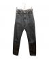 JOHN LAWRENCE SULLIVAN（ジョン ローレンス サリバン）の古着「DENIM ＆ DENIM BI-COLOR PANTS」｜ブラック