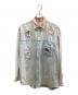 GET NAME USED CLASSIC JEANS（ゲット ネーム ユーズド クラシック ジーンズ）の古着「デニムシャツ」｜ブルー×ピンク