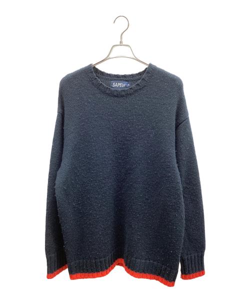 SAPEur（サプール）SAPEur (サプール) 厚手ニット ブラック×レッド サイズ:XLの古着・服飾アイテム
