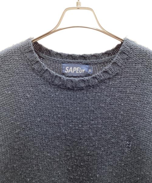 SAPEur（サプール）SAPEur (サプール) 厚手ニット ブラック×レッド サイズ:XLの古着・服飾アイテム