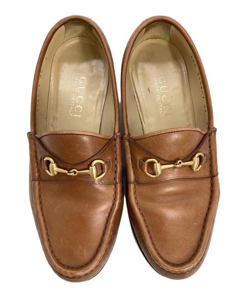 GUCCI（グッチ）GUCCI (グッチ) ホースビットローファー ブラウン サイズ:35の古着・服飾アイテム