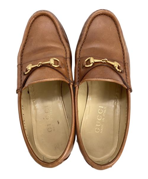 GUCCI（グッチ）GUCCI (グッチ) ホースビットローファー ブラウン サイズ:35の古着・服飾アイテム