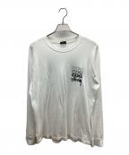 stussy×CDGステューシー×シーディージー）の古着「長袖カットソー」｜ホワイト