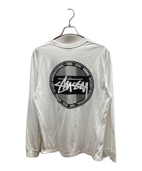 stussy（ステューシー）stussy (ステューシー) CDG (シーディージー) 長袖カットソー ホワイト サイズ:Mの古着・服飾アイテム