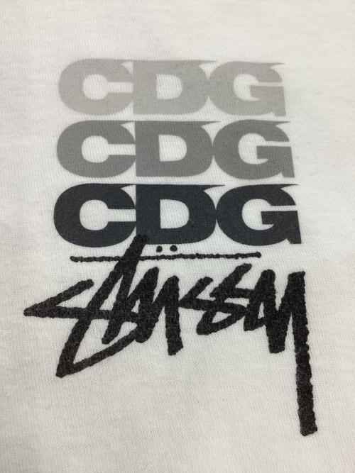 stussy（ステューシー）stussy (ステューシー) CDG (シーディージー) 長袖カットソー ホワイト サイズ:Mの古着・服飾アイテム