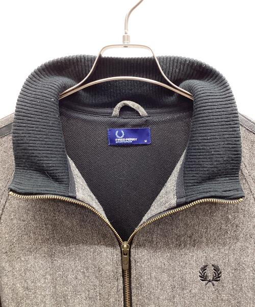 FRED PERRY（フレッドペリー）FRED PERRY (フレッドペリー) トラックジャケット ブラック×グレー サイズ:Mの古着・服飾アイテム