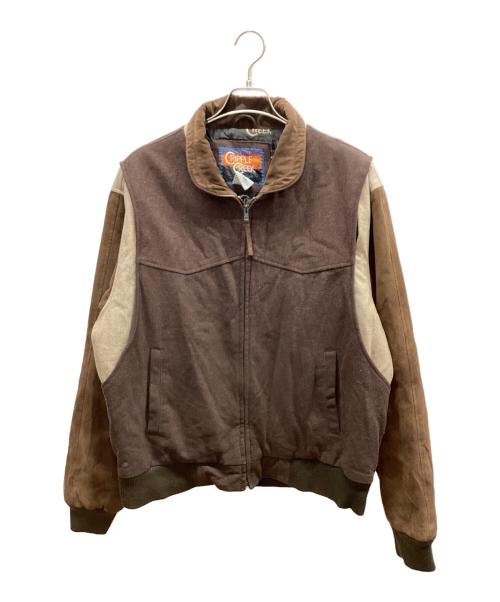 CRIPPLE CREEK（クリップルクリーク）CRIPPLE CREEK (クリップルクリーク) スウェードブルゾン ブラウン サイズ:Lの古着・服飾アイテム