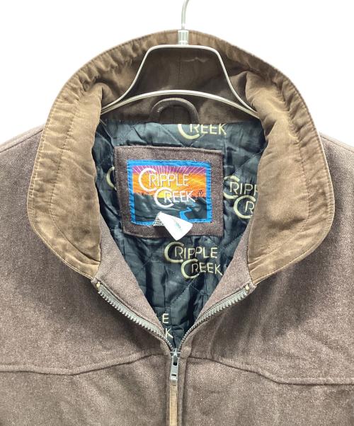 CRIPPLE CREEK（クリップルクリーク）CRIPPLE CREEK (クリップルクリーク) スウェードブルゾン ブラウン サイズ:Lの古着・服飾アイテム