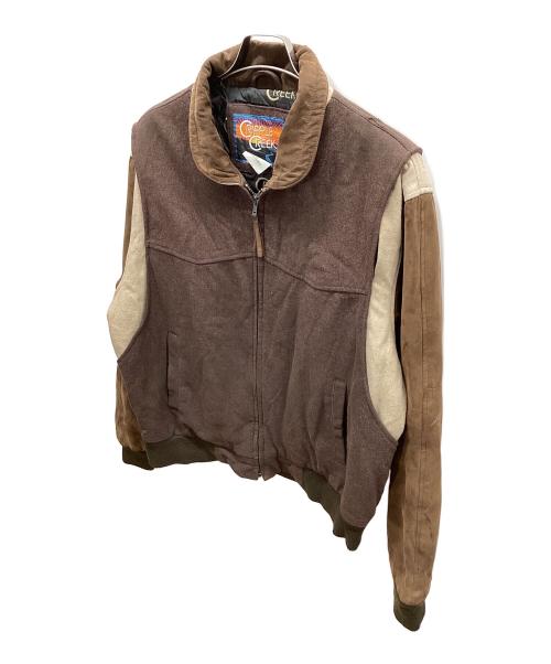 CRIPPLE CREEK（クリップルクリーク）CRIPPLE CREEK (クリップルクリーク) スウェードブルゾン ブラウン サイズ:Lの古着・服飾アイテム