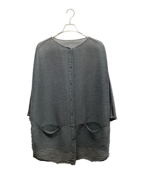 ISSEY MIYAKE me（イッセイ ミヤケ ミー）ISSEY MIYAKE me (イッセイ ミヤケ ミー) 長袖ブラウス グレー サイズ:FREEの古着・服飾アイテム