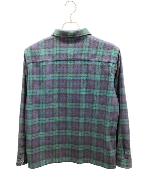THE NORTH FACE（ザ ノース フェイス）THE NORTH FACE (ザ ノース フェイス) L/S ZIP SHIRT ネイビー×グリーン サイズ:Sの古着・服飾アイテム