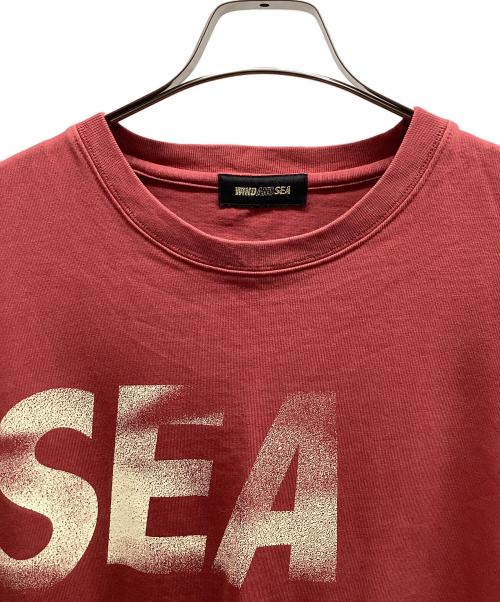WIND AND SEA（ウィンダンシー）WIND AND SEA (ウィンダンシー) 長袖カットソー レッド サイズ:Lの古着・服飾アイテム