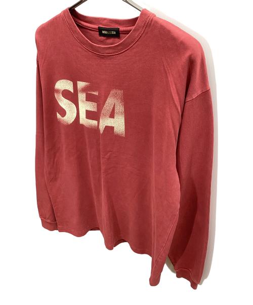 WIND AND SEA（ウィンダンシー）WIND AND SEA (ウィンダンシー) 長袖カットソー レッド サイズ:Lの古着・服飾アイテム