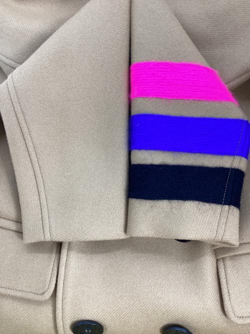 DSQUARED2（ディースクエアード）DSQUARED2 (ディースクエアード) Double-Breasted Peacoat ダブルブレステッド ピーコート ベージュ サイズ:46の古着・服飾アイテム