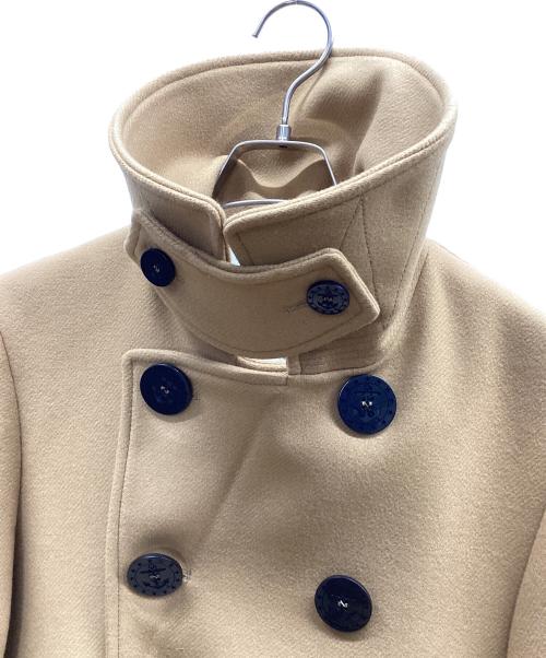 DSQUARED2（ディースクエアード）DSQUARED2 (ディースクエアード) Double-Breasted Peacoat ダブルブレステッド ピーコート ベージュ サイズ:46の古着・服飾アイテム