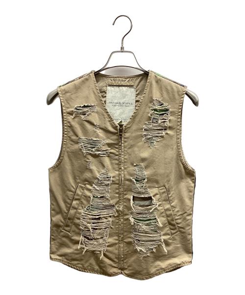Denim & Supply Ralph Lauren（デニム＆サプライ ラルフローレン）Denim & Supply Ralph Lauren (デニム＆サプライ ラルフローレン) ミリタリーベスト ベージュ サイズ:XSの古着・服飾アイテム