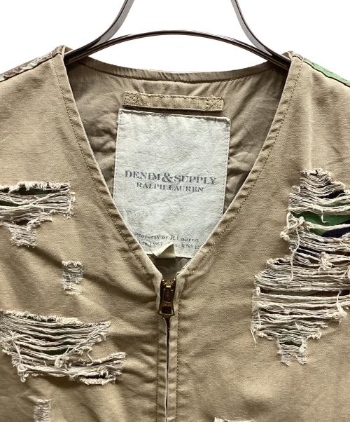 Denim & Supply Ralph Lauren（デニム＆サプライ ラルフローレン）Denim & Supply Ralph Lauren (デニム＆サプライ ラルフローレン) ミリタリーベスト ベージュ サイズ:XSの古着・服飾アイテム