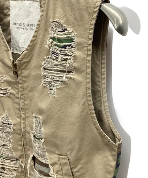 Denim & Supply Ralph Lauren（デニム＆サプライ ラルフローレン）Denim & Supply Ralph Lauren (デニム＆サプライ ラルフローレン) ミリタリーベスト ベージュ サイズ:XSの古着・服飾アイテム