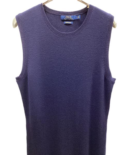 POLO RALPH LAUREN（ポロ・ラルフローレン）POLO RALPH LAUREN (ポロ・ラルフローレン) ニットワンピース ネイビー サイズ:Lの古着・服飾アイテム