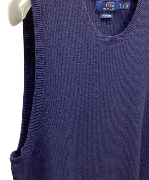 POLO RALPH LAUREN（ポロ・ラルフローレン）POLO RALPH LAUREN (ポロ・ラルフローレン) ニットワンピース ネイビー サイズ:Lの古着・服飾アイテム