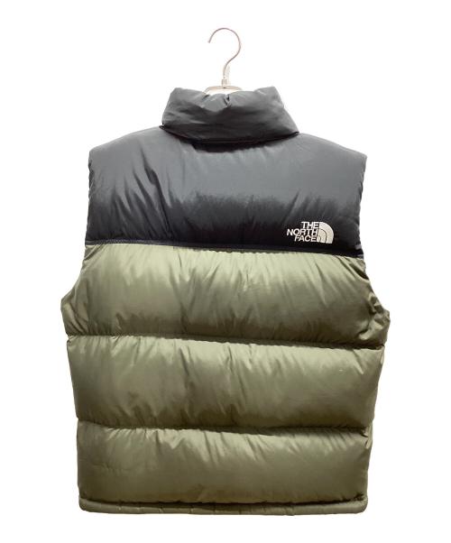 THE NORTH FACE（ザ ノース フェイス）THE NORTH FACE (ザ ノース フェイス) NUPTSE VEST ダウンジャケット カーキ×ブラック サイズ:Lの古着・服飾アイテム