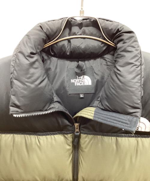 THE NORTH FACE（ザ ノース フェイス）THE NORTH FACE (ザ ノース フェイス) NUPTSE VEST ダウンジャケット カーキ×ブラック サイズ:Lの古着・服飾アイテム